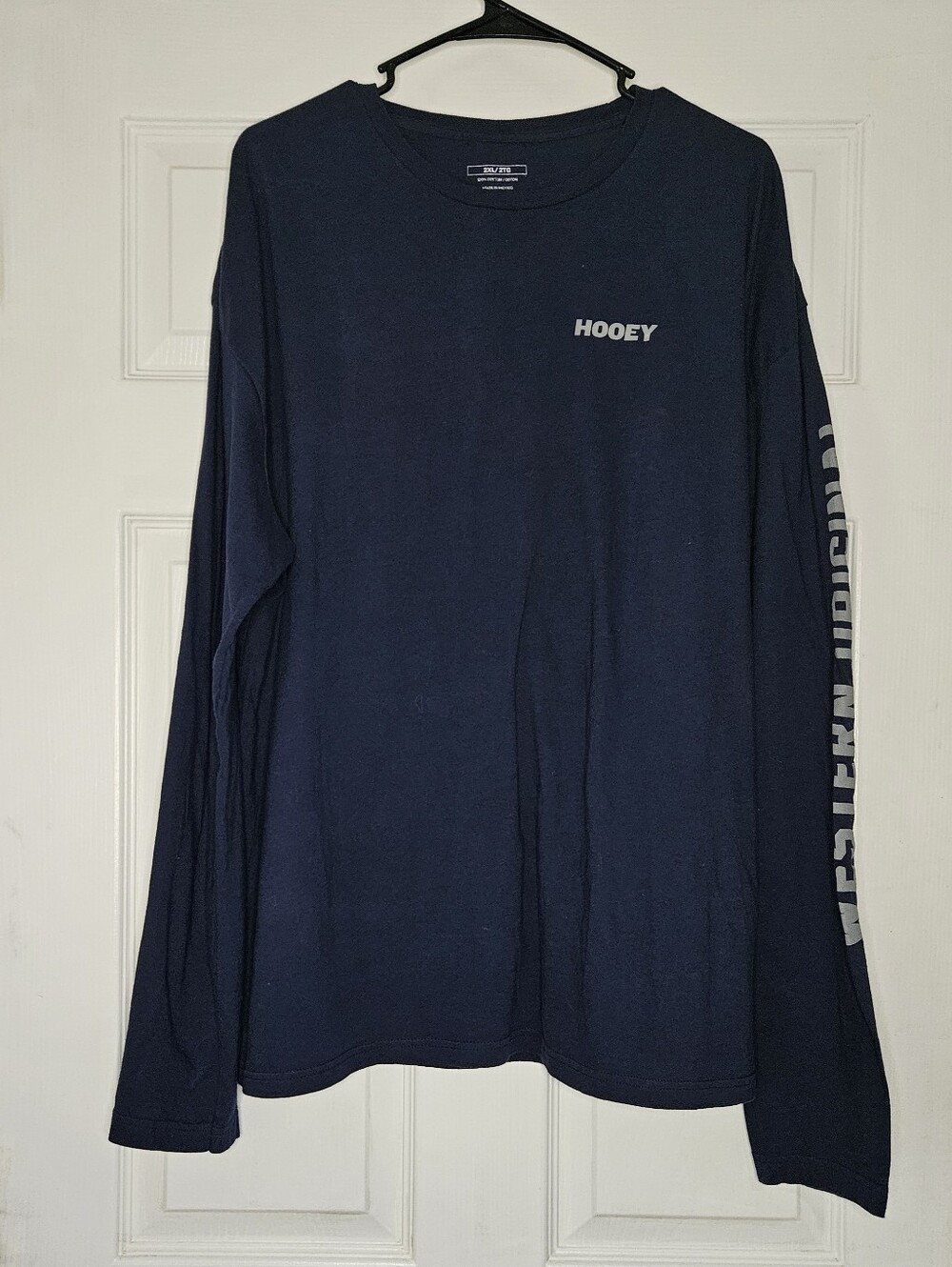 Hooey Navy Long-Sleeve Crewneck Shirt with Sleeve Logo 2XL